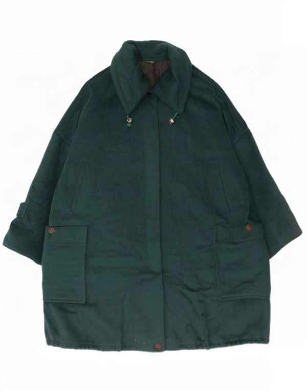 Sobretudo feminino Sportmax oversized UK 12 lã verde médio