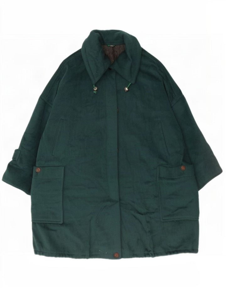 Sobretudo feminino Sportmax oversized UK 12 lã verde médio