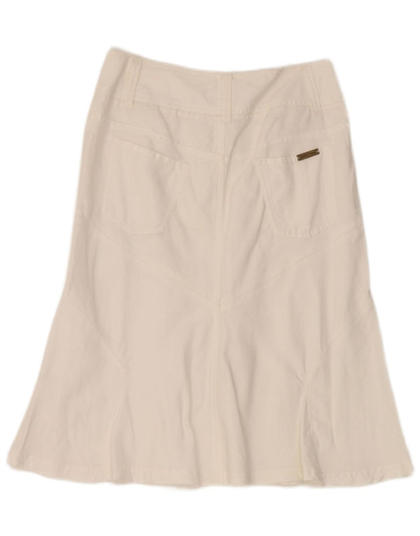 Saia feminina Marlboro Classics A-Line EU 40 Médio W28 Branco