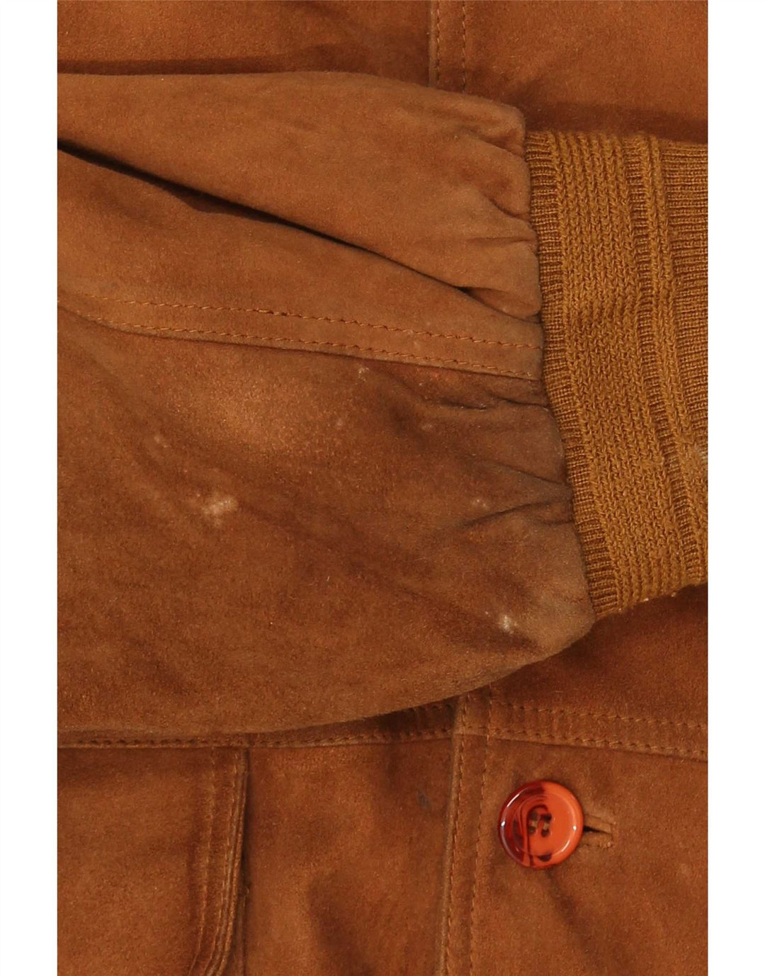 Jaqueta bomber masculina vintage de camurça IT 56 3XL couro marrom