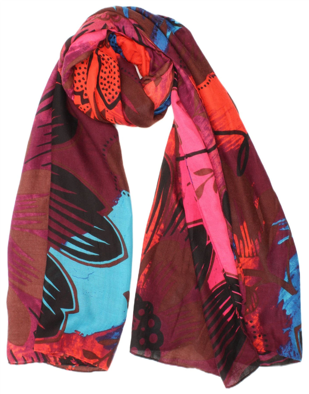 Desigual Lenço Retângulo Feminino Gráfico Tamanho Único Multicolorido Boêmio