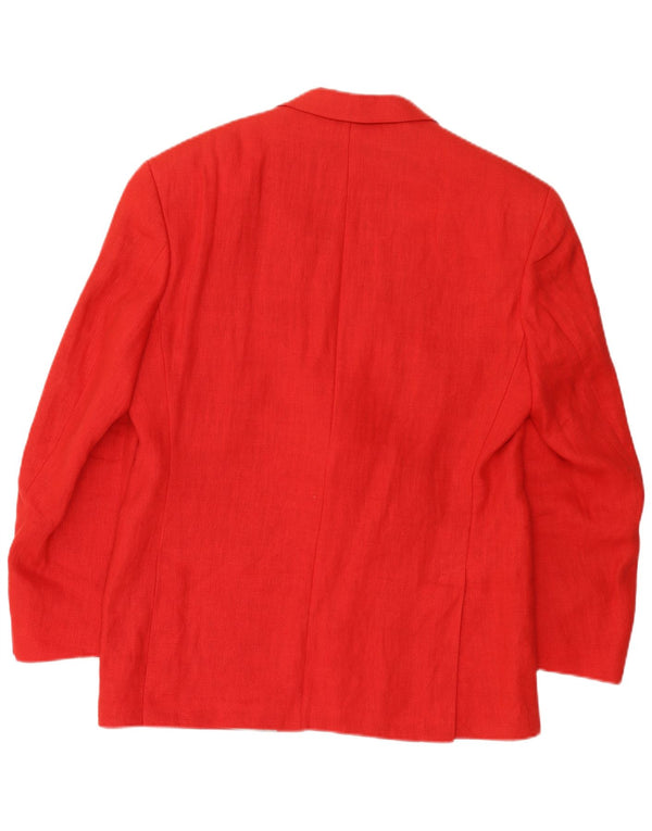 Vintage Mens 2 Button Blazer Jacket IT 50 Large Red Linen