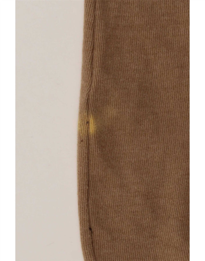 Colete feminino Zara UK 16 grande algodão bege