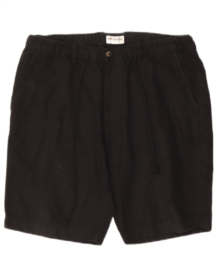 CARRERA Masculino VERONA Chino Shorts Grande W36 Algodão Preto