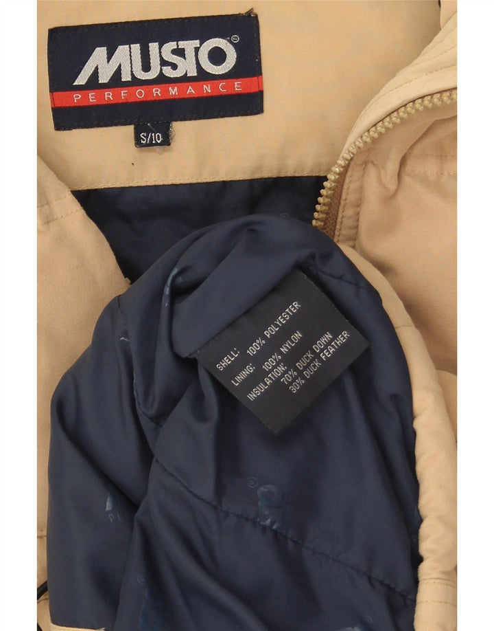 Musto Womens Oversized acolchoado Gilet UK 10 pequeno poliéster bege
