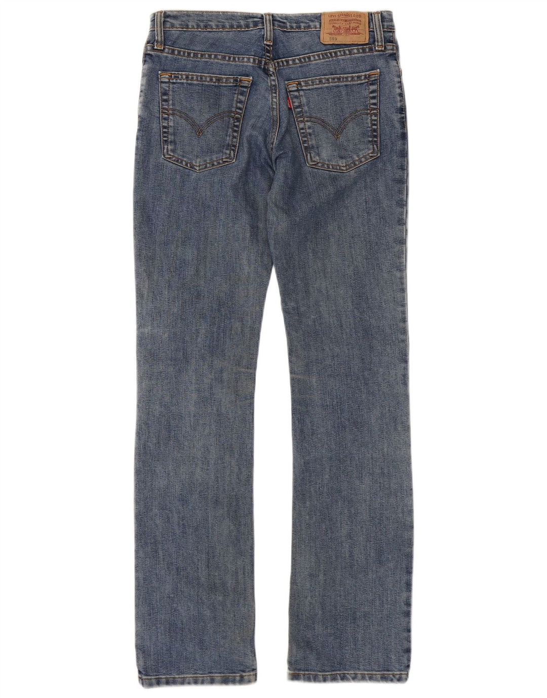 Jeans retos femininos LEVI'S W27 L32 algodão azul