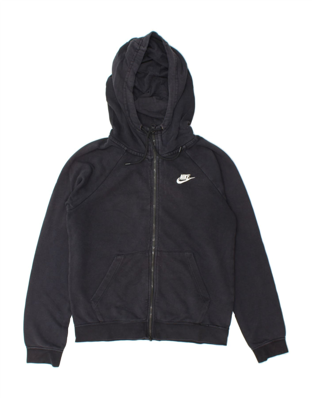 NIKE Mens Zip Hoodie Sweater XS Black Cotton Vintage Nike and Second-Hand Nike from Messina Hembry 