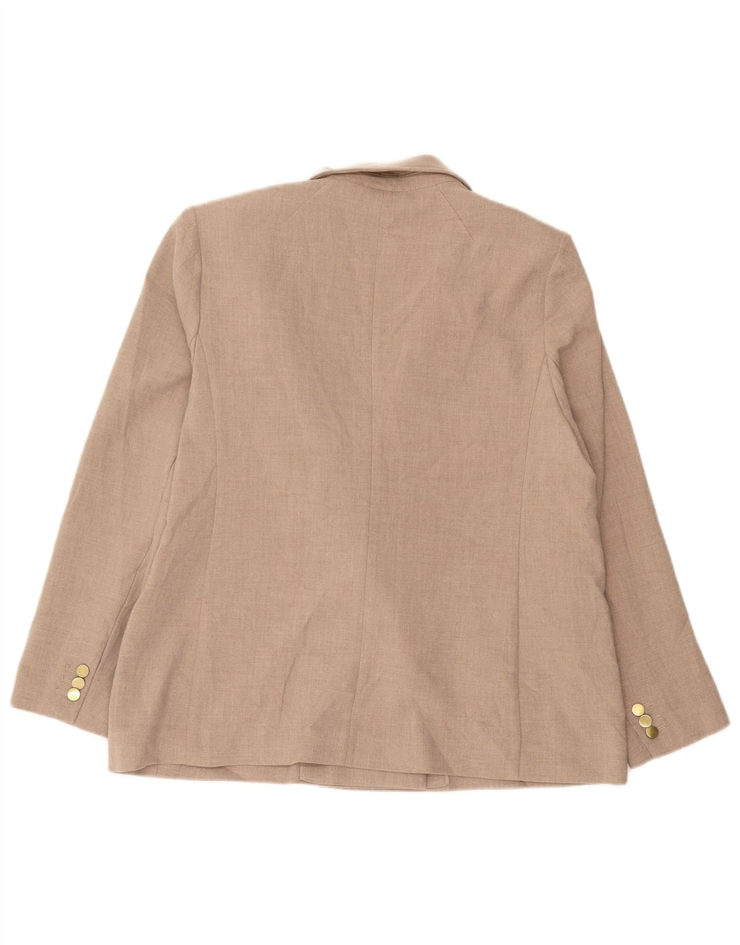 Jaqueta blazer feminina Marks & Spencer com peito duplo Reino Unido 18 XL bege