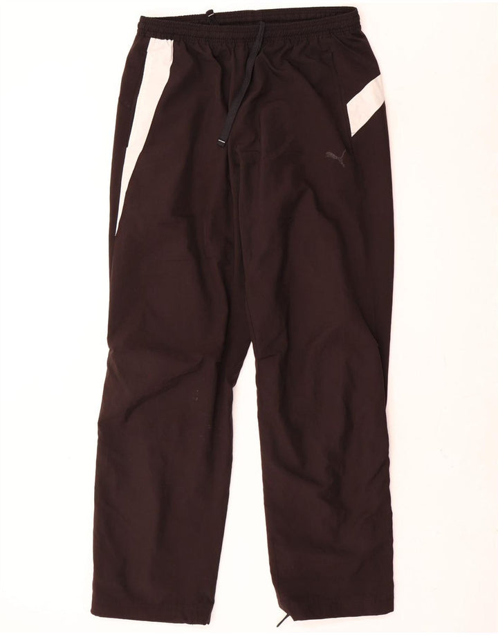 Calça de treino masculina Puma médio preto colorblock poliéster