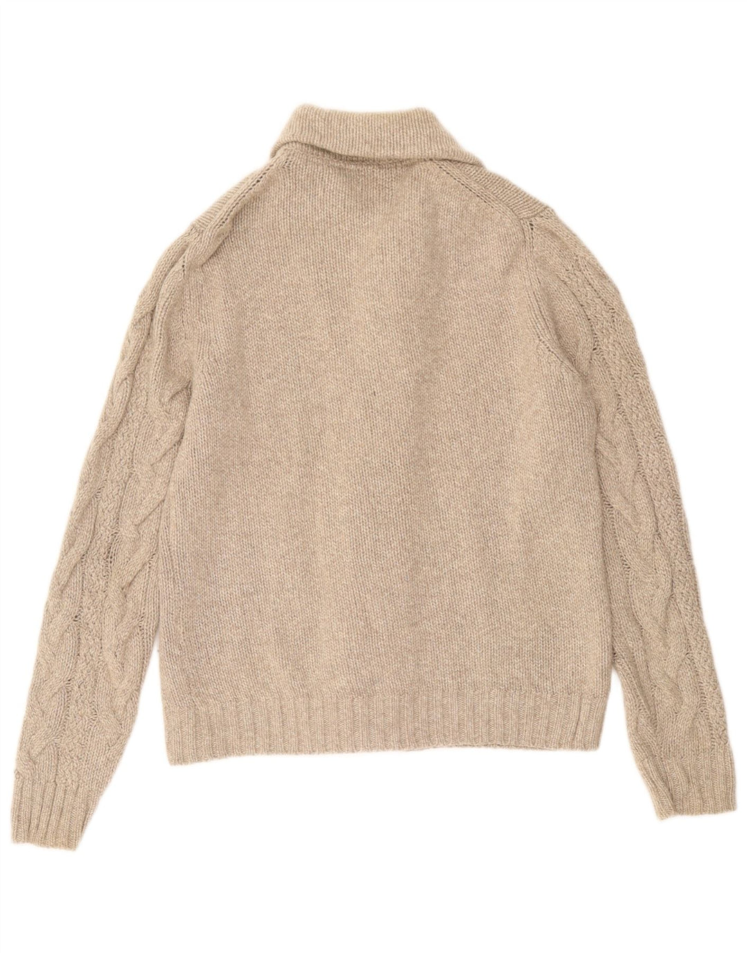 Suéter cardigã masculino Massimo Dutti XL lã bege