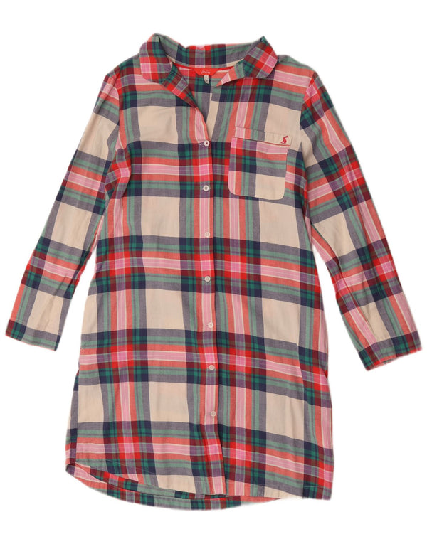 Vestido camisa feminino Joules Reino Unido 14 médio algodão xadrez multicolorido