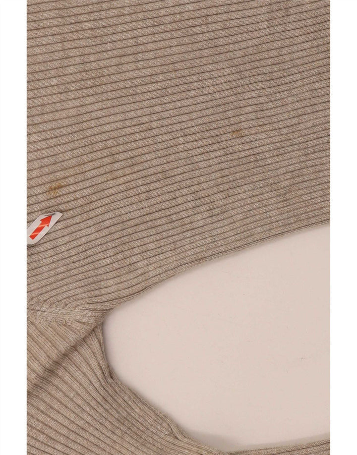 Top feminino Zara manga comprida UK 8 pequeno viscose cinza