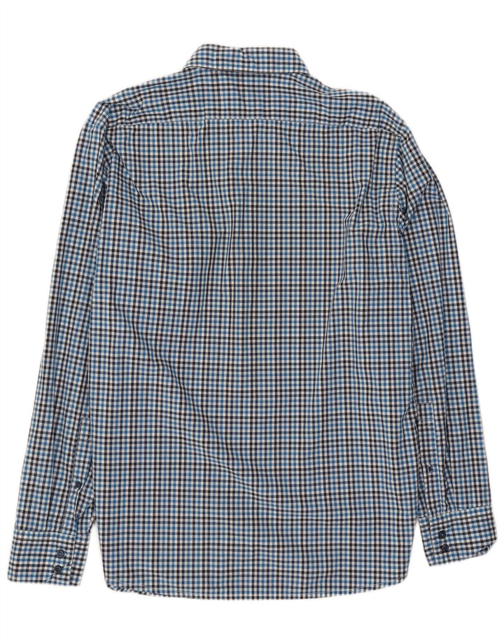 Camisa masculina Hugo Boss Regular Fit XL azul algodão guingão