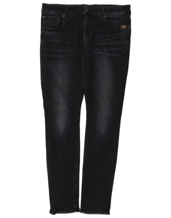 G-Star Masculino Revend Super Slim Jeans W36 L32 Azul Marinho Algodão