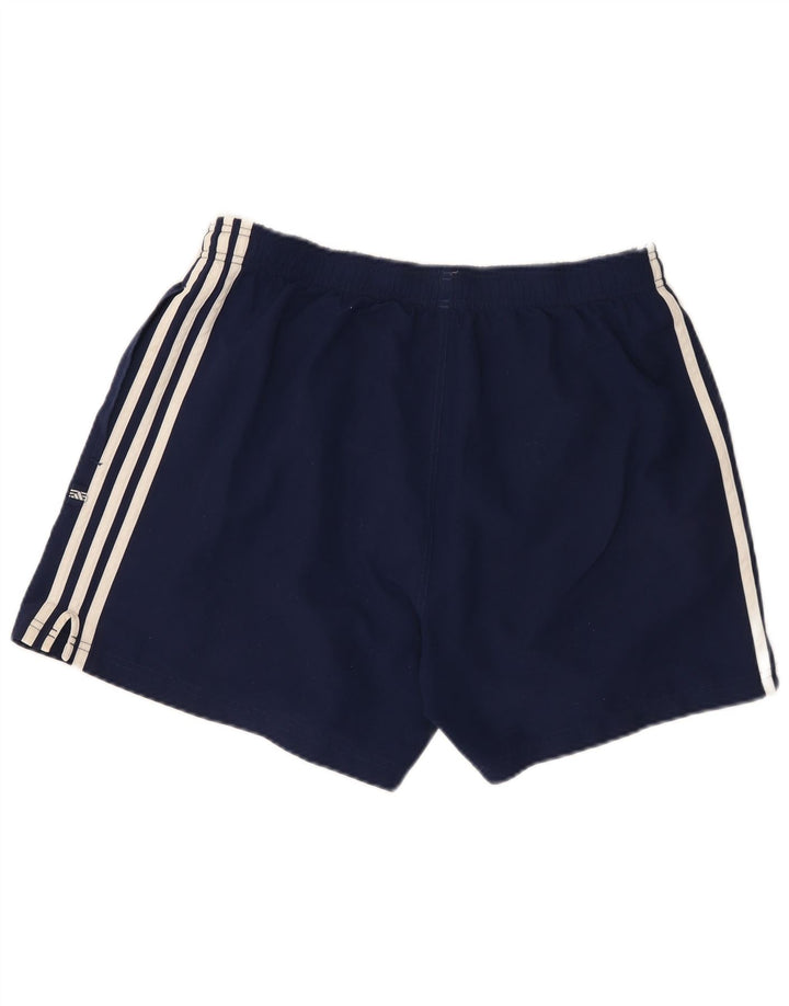 Shorts esportivos masculinos Adidas grandes poliéster azul marinho