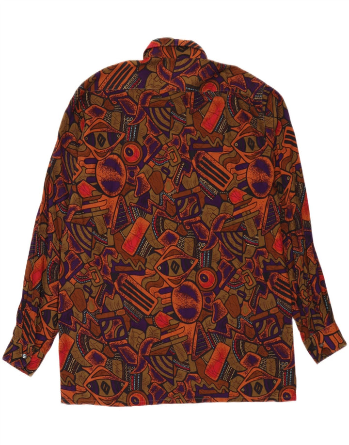 Camisa masculina com estampa abstrata Camargue tamanho 39/40 médio multicolorido