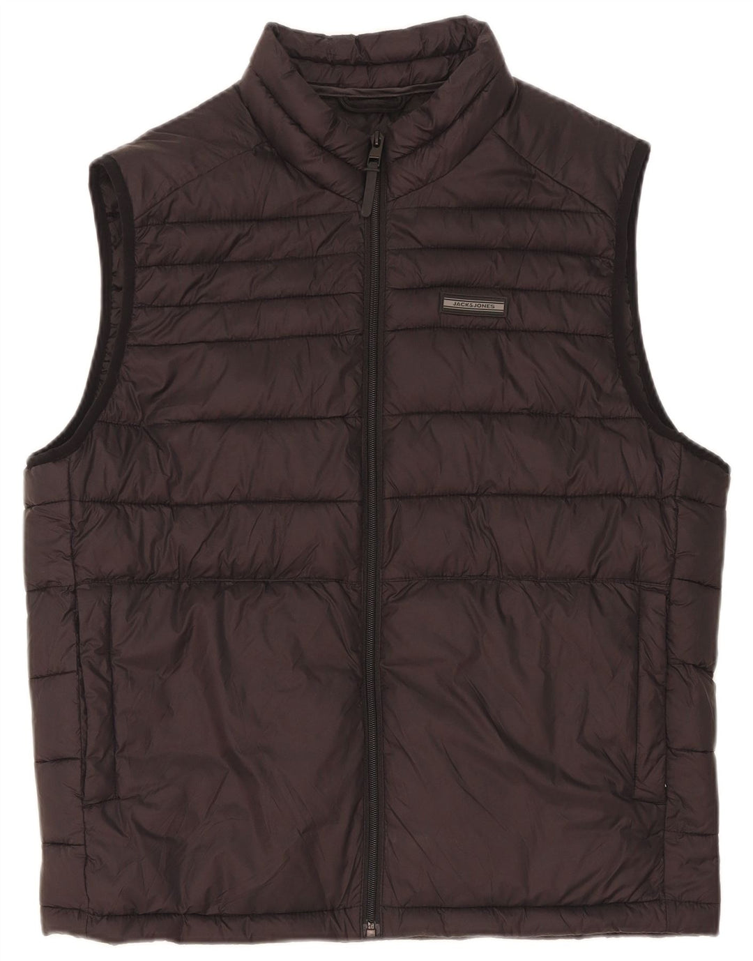 Colete acolchoado masculino Jack & Jones UK 40 grande nylon preto
