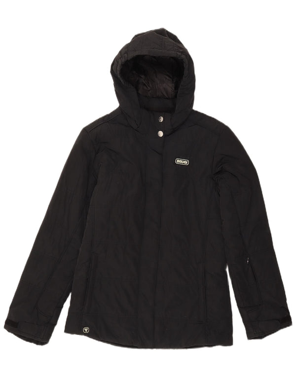 Jaqueta acolchoada com capuz para meninas BRUGI 12-13 anos preta