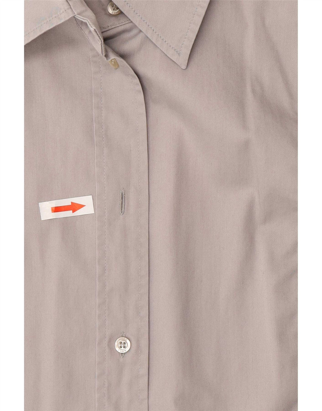 Camisa formal feminina Hugo Boss Reino Unido 12 cinza médio