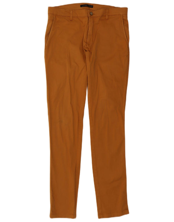 Zara Mens Slim Chino Calças EU 40 Médio W31 L33 Marrom