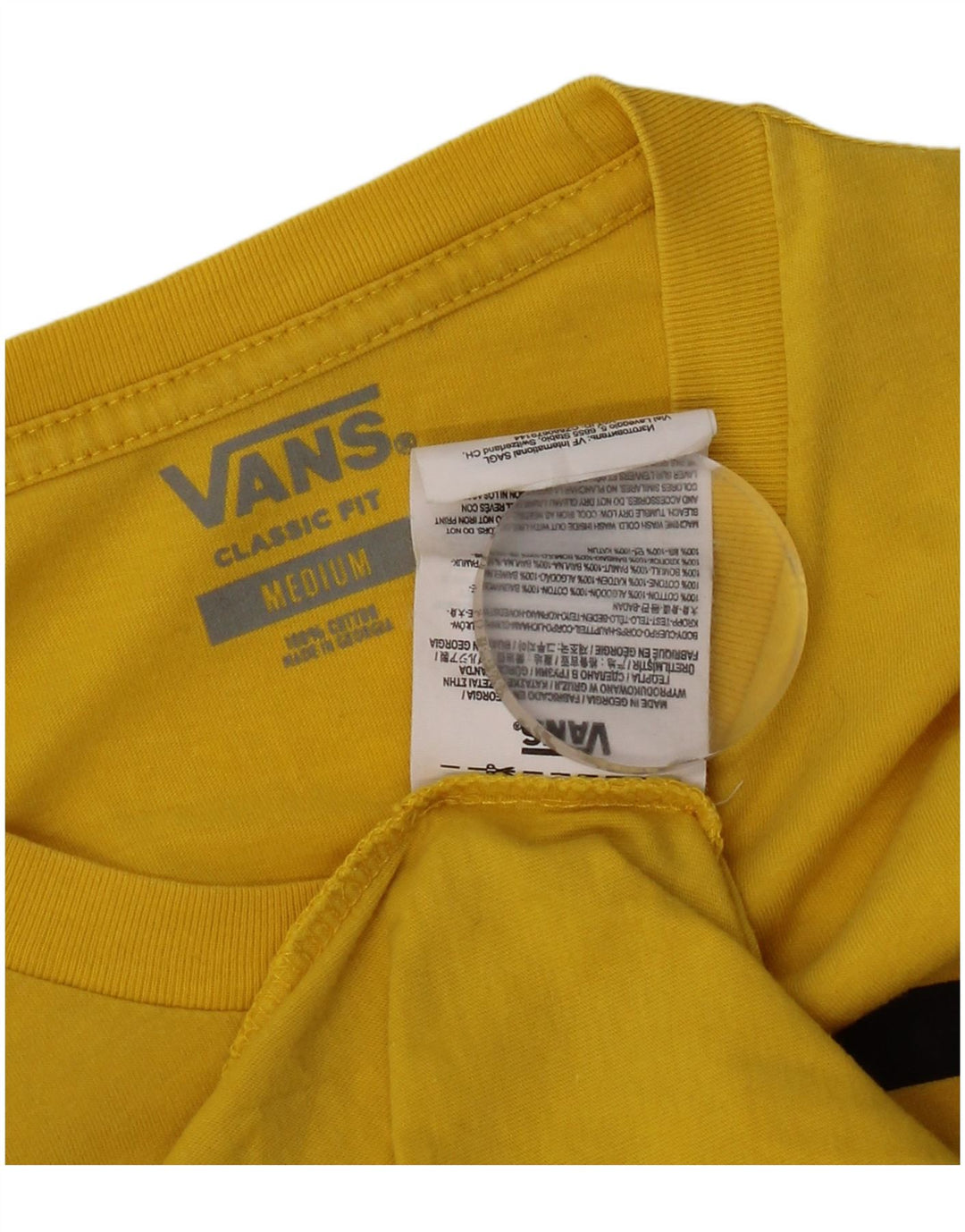 Camiseta Vans Masculina Classic Fit Graphic Top Médio Algodão Amarelo
