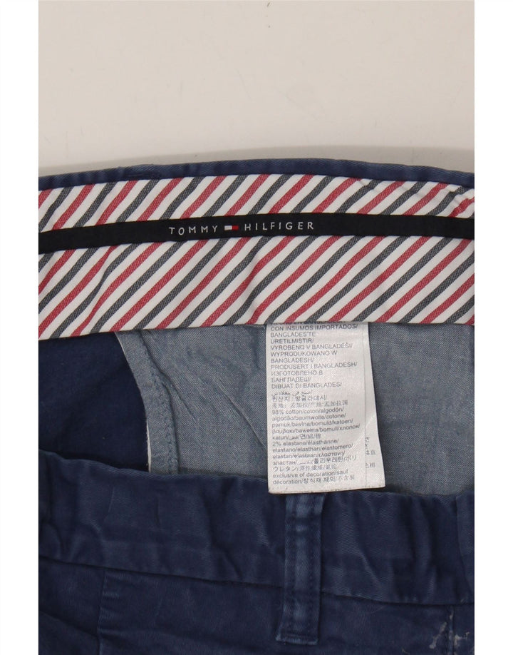 TOMMY HILFIGER Mens Slim Chino Trousers W34 L30 Blue Cotton Vintage Tommy Hilfiger and Second-Hand Tommy Hilfiger from Messina Hembry 