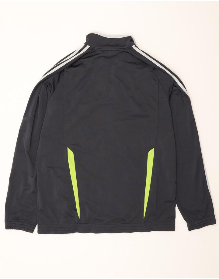 ADIDAS Mens Tracksuit Top Jacket Grande Cinza Colourblock Poliéster