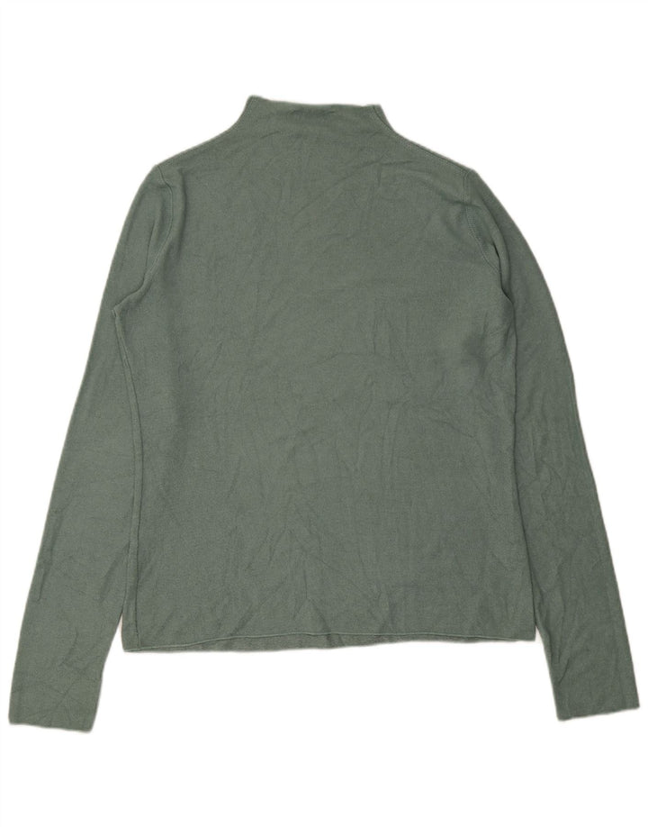 Suéter feminino Zara com gola tartaruga Reino Unido 16 grande verde