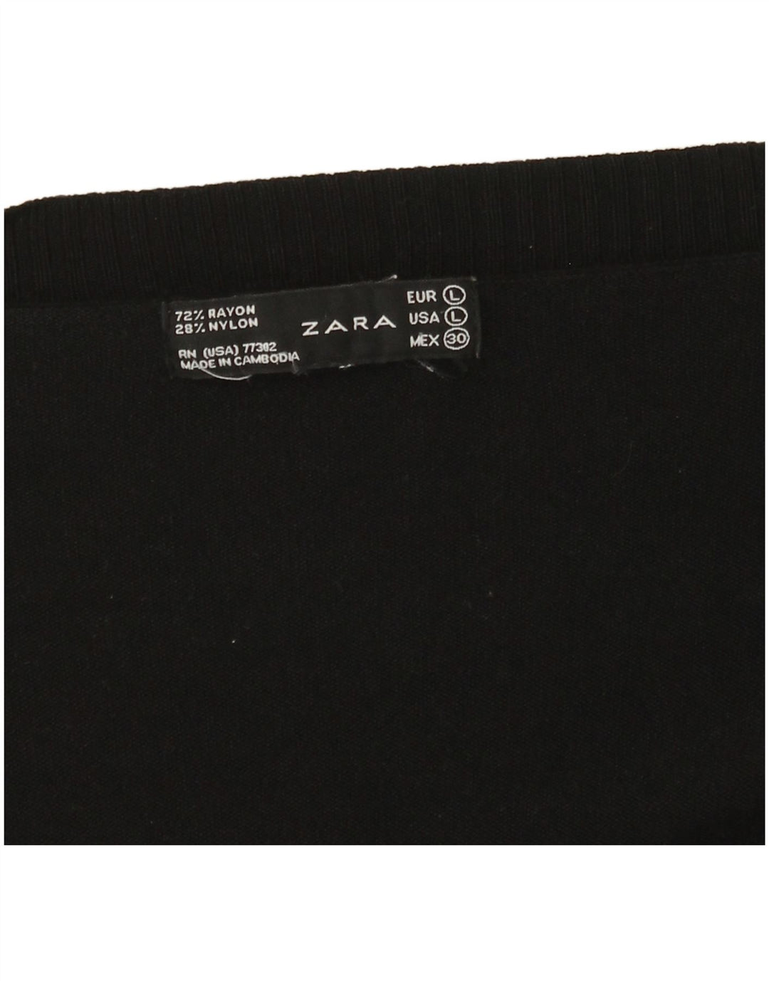 Suéter cardigã aberto feminino Zara Reino Unido 14 grande rayon preto