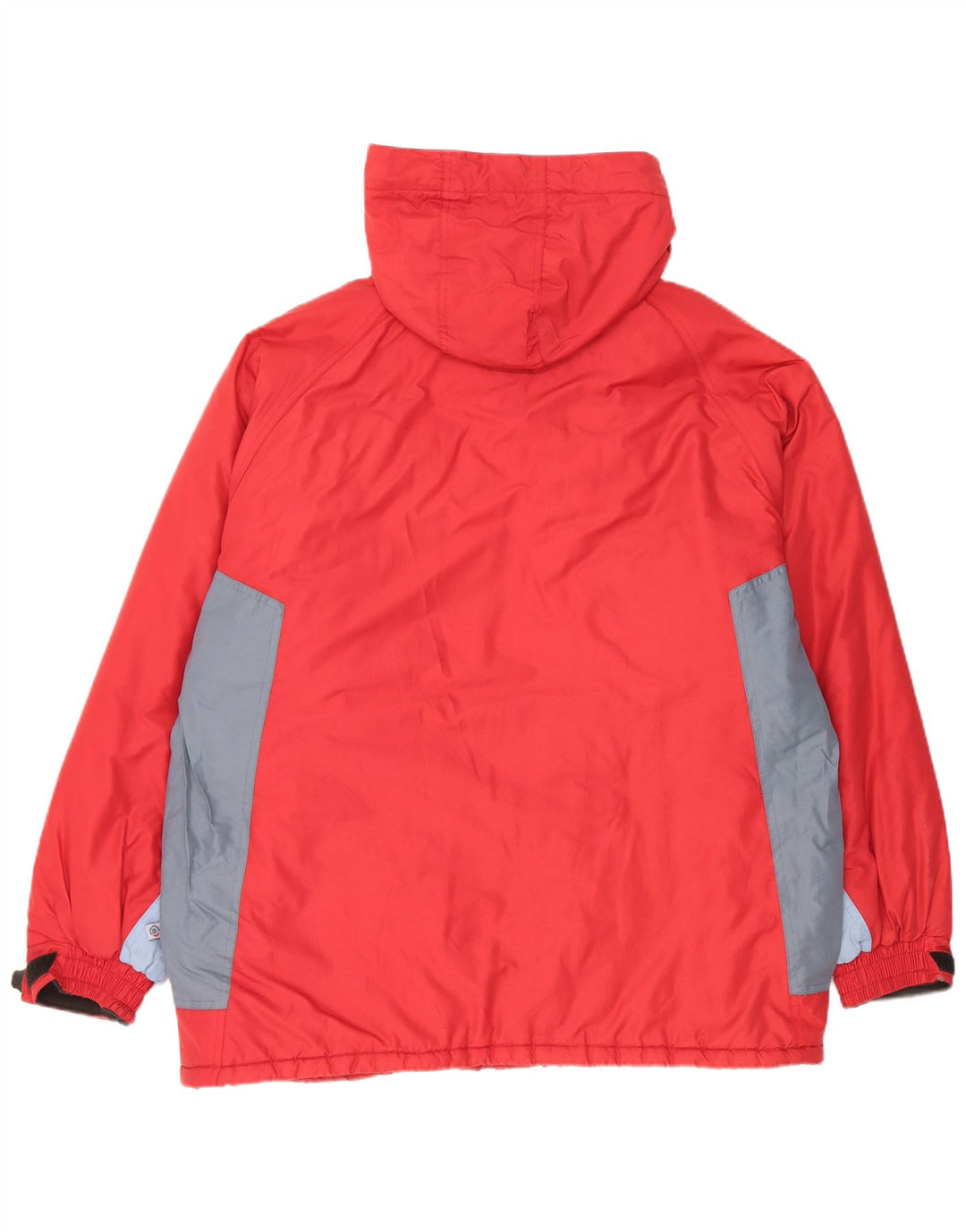Jaqueta de esqui masculina com capuz Brugi UK 40 grande bloco colorido vermelho nylon