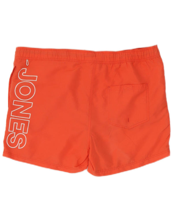 Shorts de natação masculino Jack & Jones gráfico grande laranja poliéster