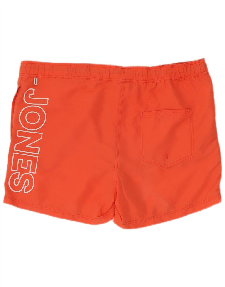 Shorts de natação masculino Jack & Jones gráfico grande laranja poliéster