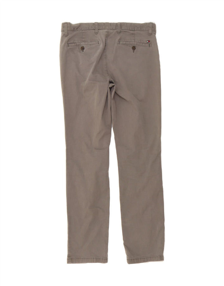 TOMMY HILFIGER Mens Slim Fit Chino Trousers W32 L32 Grey Cotton Vintage Tommy Hilfiger and Second-Hand Tommy Hilfiger from Messina Hembry 