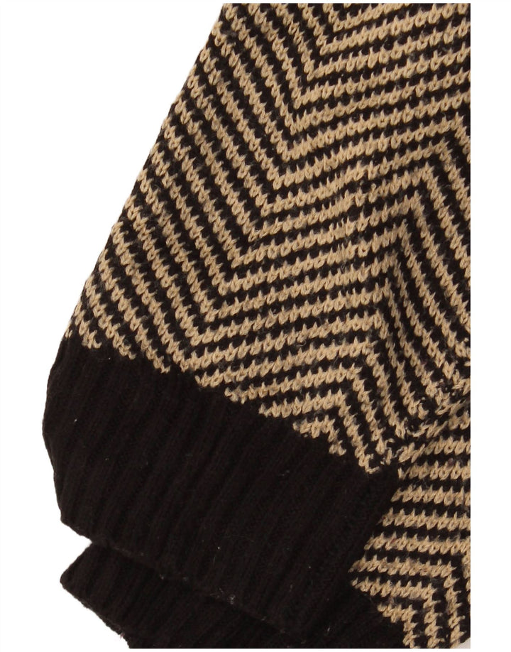 Suéter feminino Autograph Longline aberto com cardigan Reino Unido 14 médio preto Chevron