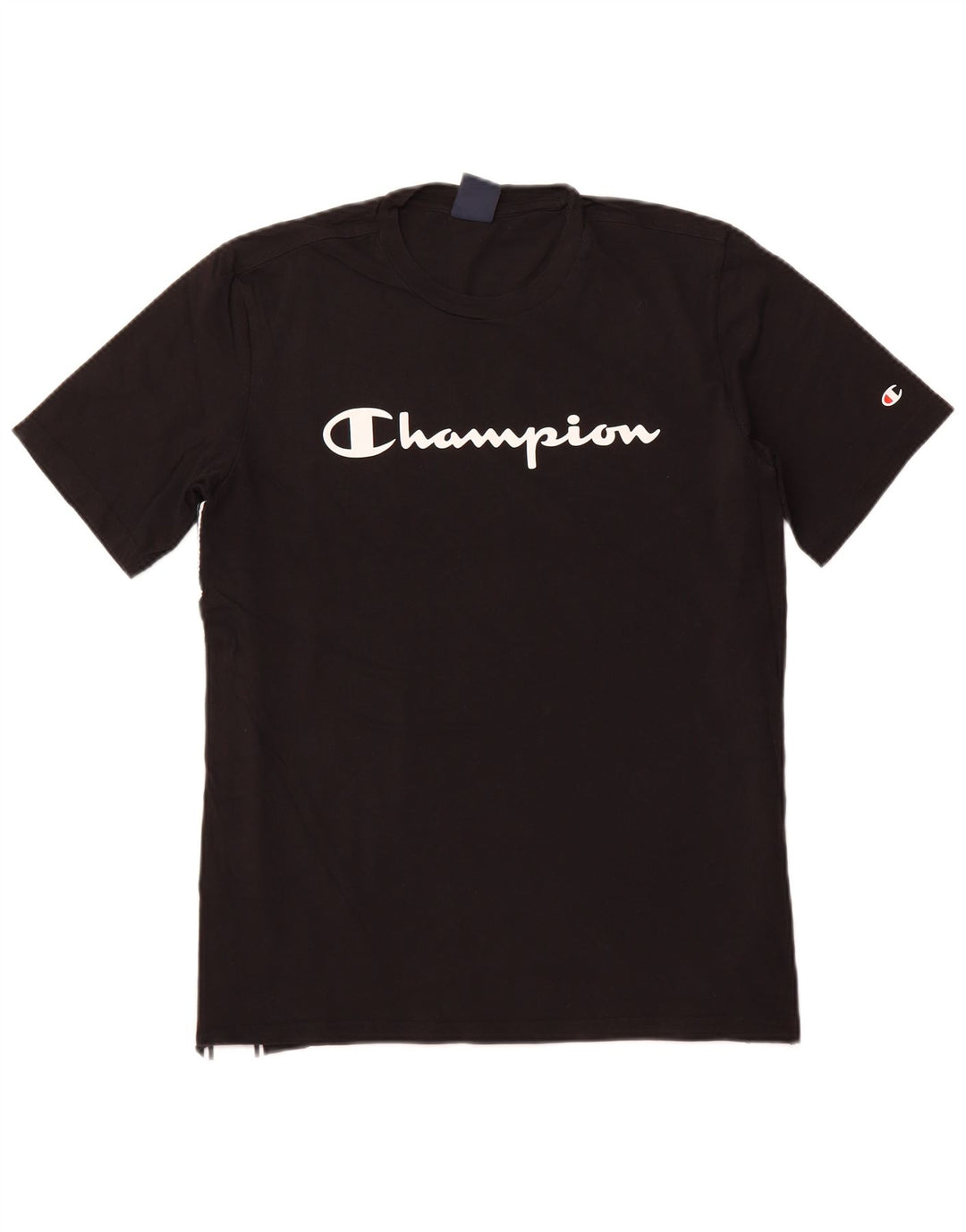 CAMPEÃO Camiseta masculina gráfica grande algodão colorido preto
