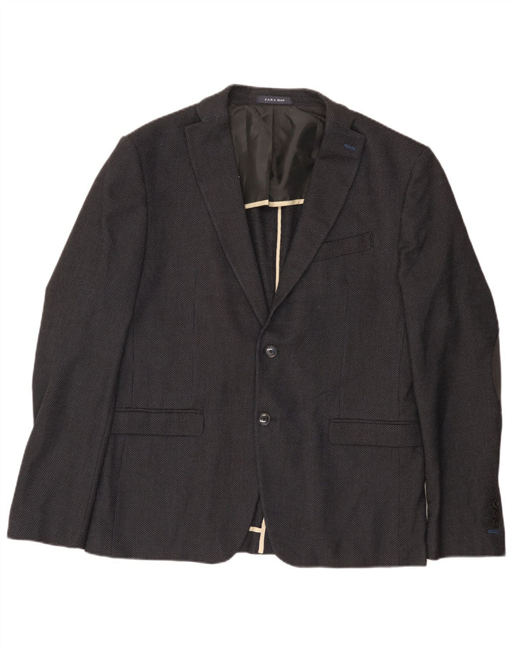 Jaqueta blazer masculina Zara com 2 botões EU 54 XL preta