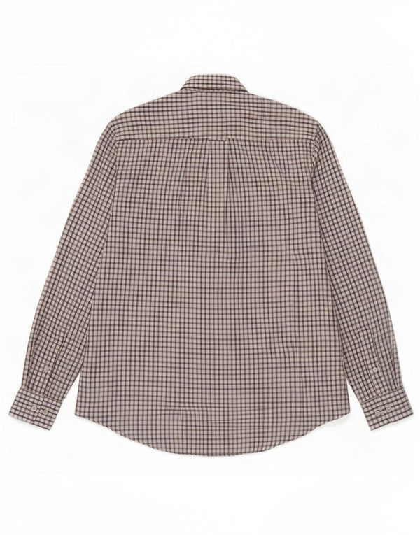 Camisa masculina de flanela James Pringle, poliéster xadrez médio multicolorido