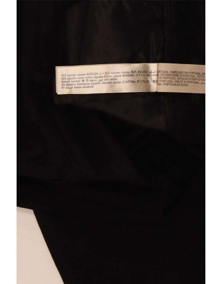 Calça feminina cortada reta Massimo Dutti EU 40 médio W30 L24 preta