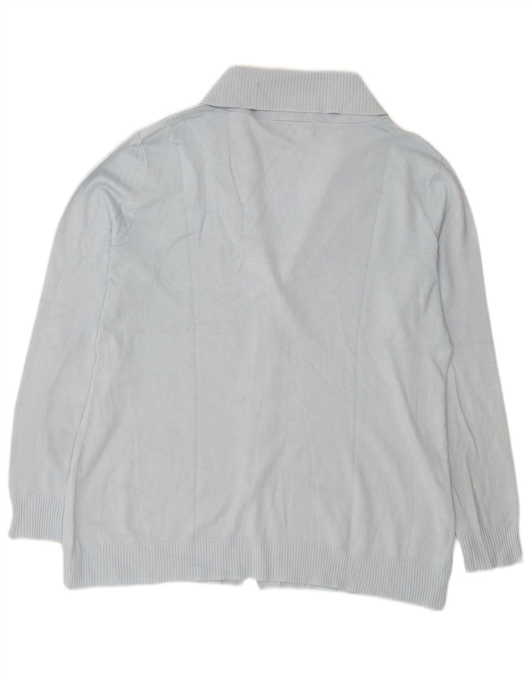 Suéter cardigã feminino Zara Reino Unido 16 grande rayon azul