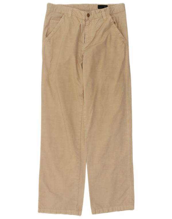 Calça masculina reta casual Gas W36 L34 algodão bege
