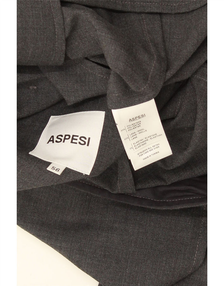 Jaqueta blazer masculina Aspesi com 3 botões IT 56 3XL cinza poliéster