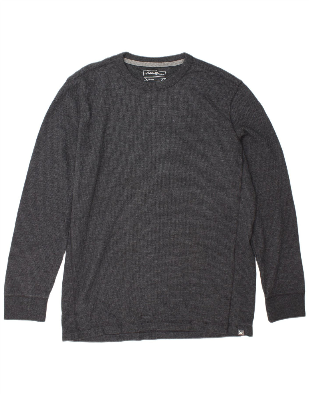 EDDIE BAUER Top masculino de manga comprida grande algodão cinza