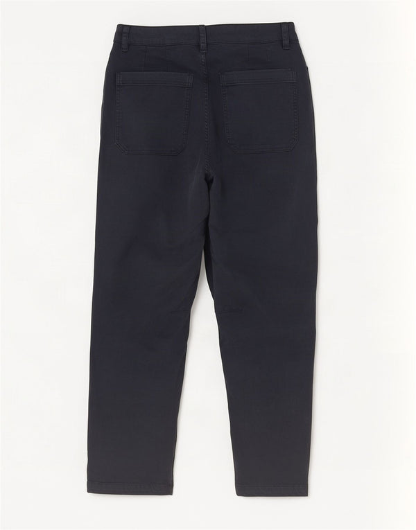 Fat Face Womens Crop Tapered Jeans Reino Unido 10 Pequeno W32 L25 Algodão Azul Marinho