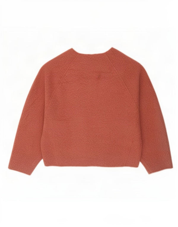 Zara Suéter feminino oversized com gola canoa Reino Unido 10 pequeno rosa