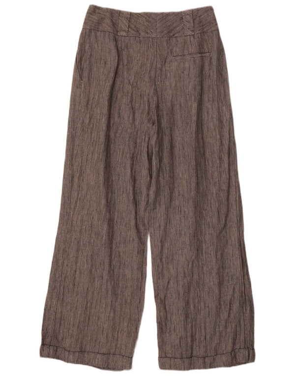 Calça chino feminina Marks & Spencer Reino Unido 12 médio W30 L30 preta manchada