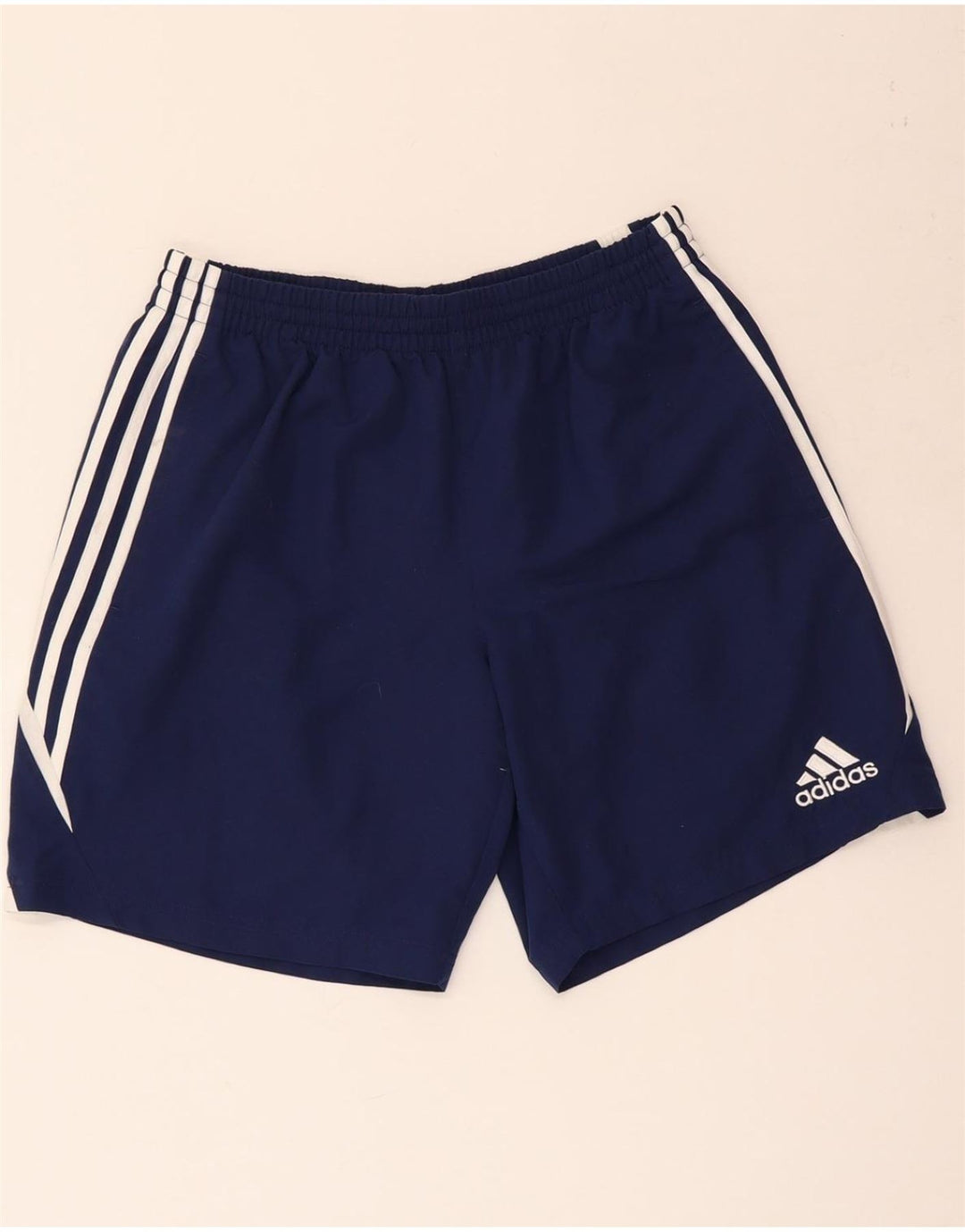 Shorts esportivos masculinos ADIDAS grande poliéster colorblock azul marinho