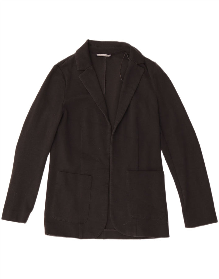 Jaqueta Blazer aberta feminina Marks & Spencer Reino Unido 6 XS preto poliéster