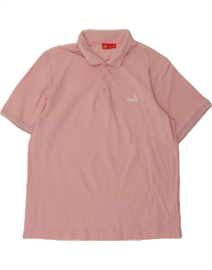 PUMA Mens Polo Shirt Large Pink Vintage Puma and Second-Hand Puma from Messina Hembry 