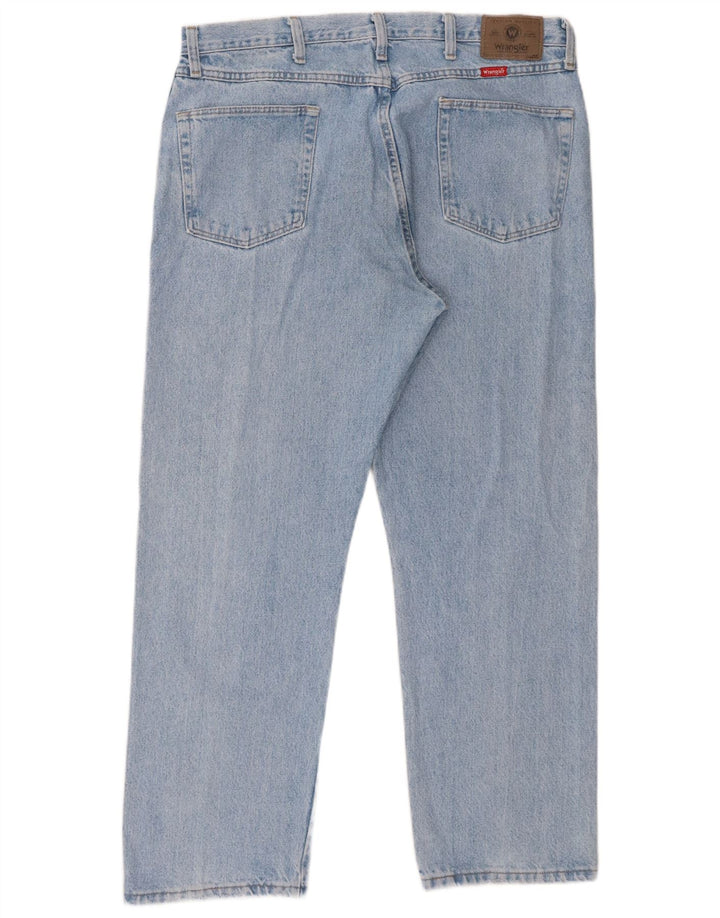 Wrangler masculino regular fit jeans reto W38 L29 algodão azul