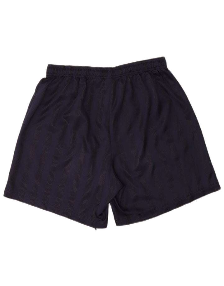 Shorts esportivos masculinos Nike grandes listrados azuis marinhos
